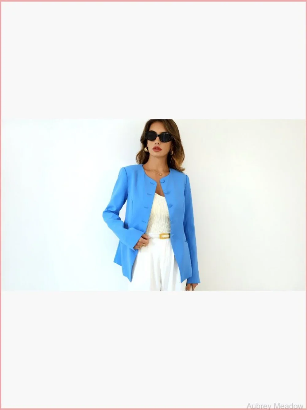 Women's Business Casual Open Front Long Sleeve Suit Jacket Blazer with Pockets